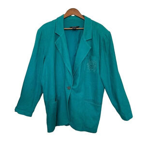 Vintage Options‎ Melrose Silk Linen Blazer Lagenlook Size Large